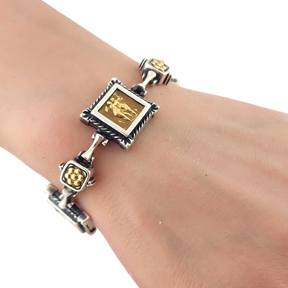 Tagliamonte 18K Yellow Gold & Sterling Psyche & Eros Bracelet #18556 - Picture 8 of 8